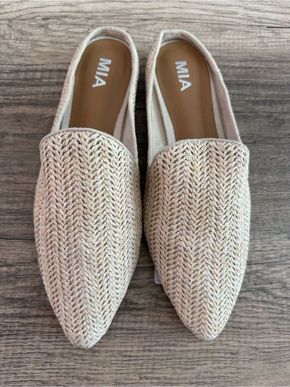 MIA | Shoes | Mia Johona Woven Mule In Nude | Poshmark
